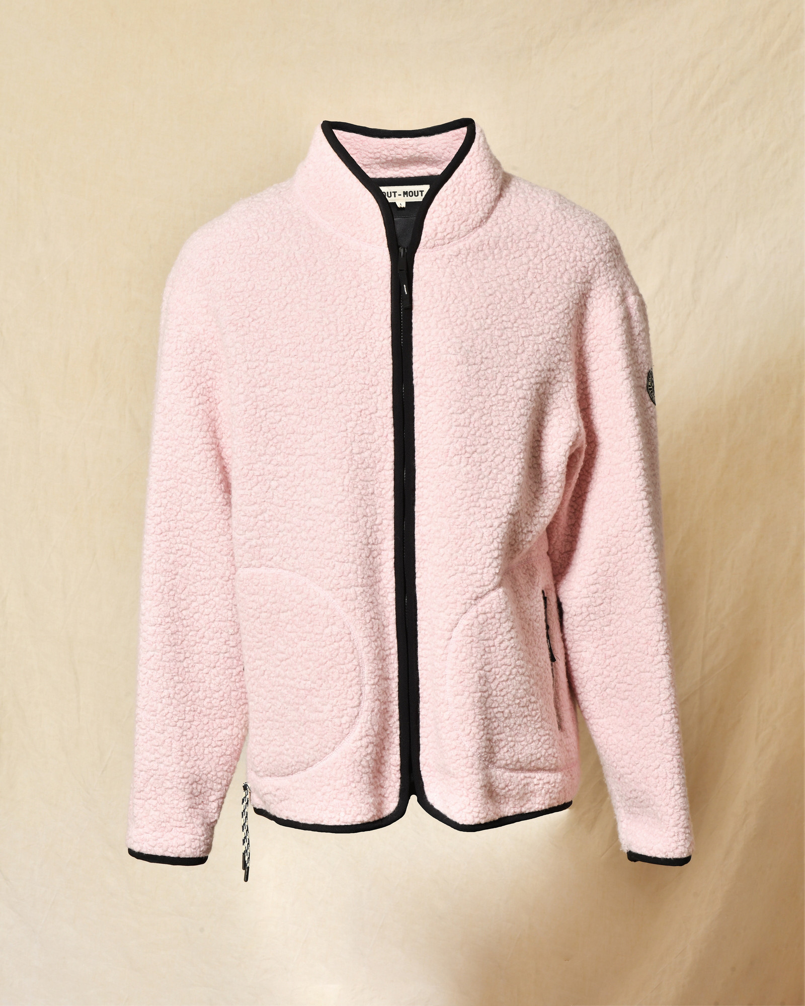 Blouson en peau lainée rose Mout-Mout