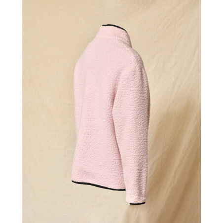 Blouson en peau lainée rose Mout-Mout