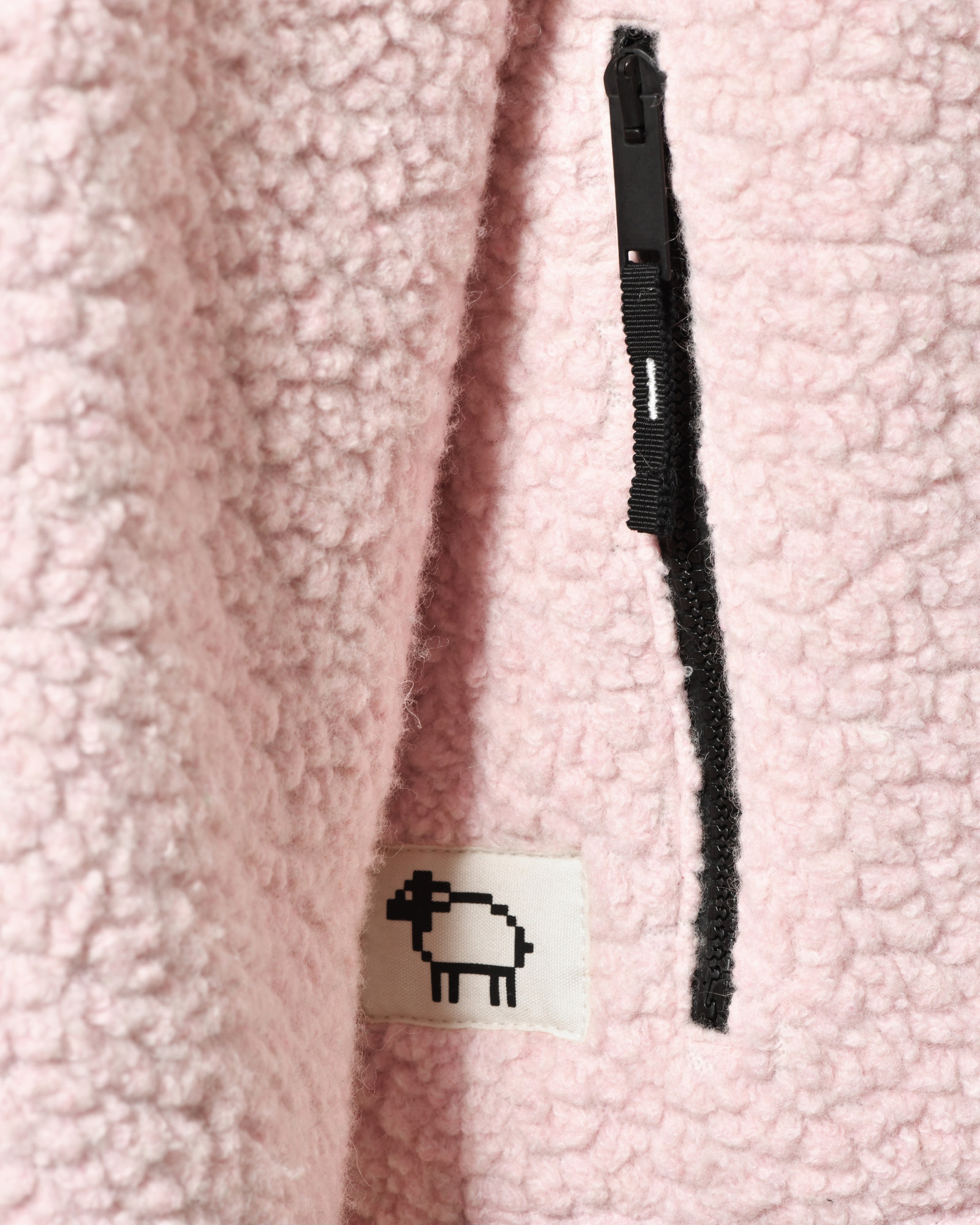 Blouson en peau lainée rose Mout-Mout