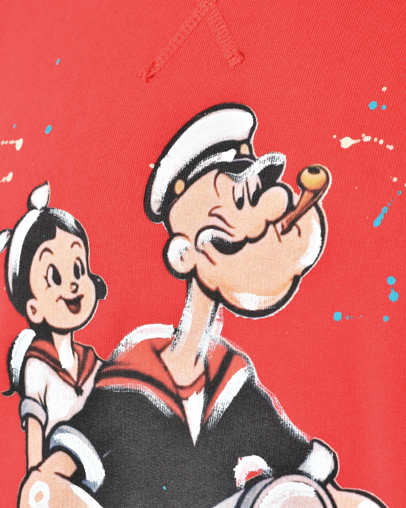Sweat oversize rouge imprimé "Popeye" Front Street