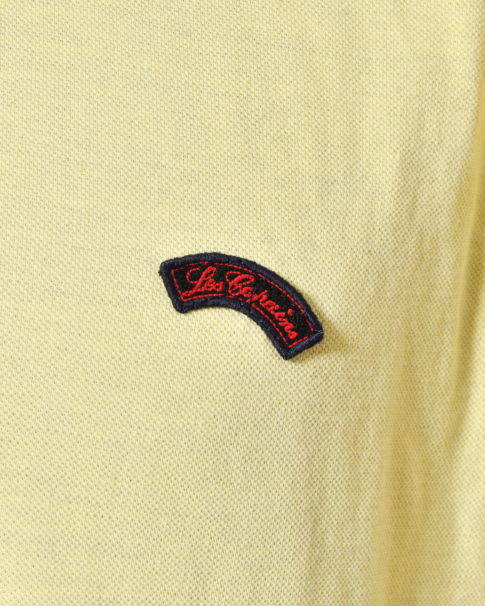 Polo en coton piqué jaune à bandes latérales Les Copains