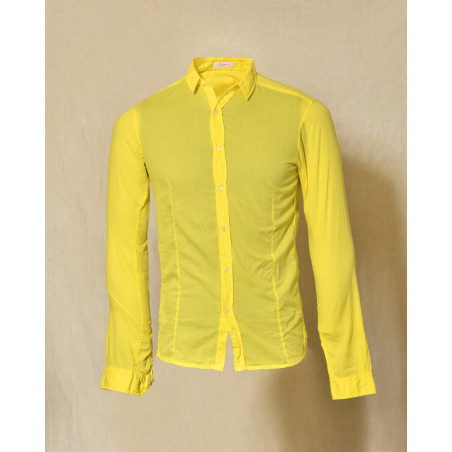 Chemise en coton jaune Capri