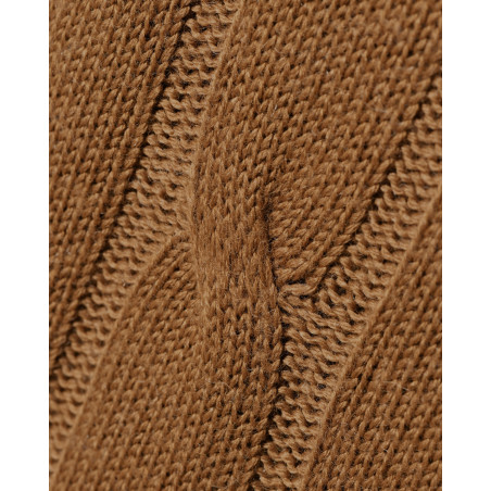 Pull en maille torsadée camel Daniele Alessandrini