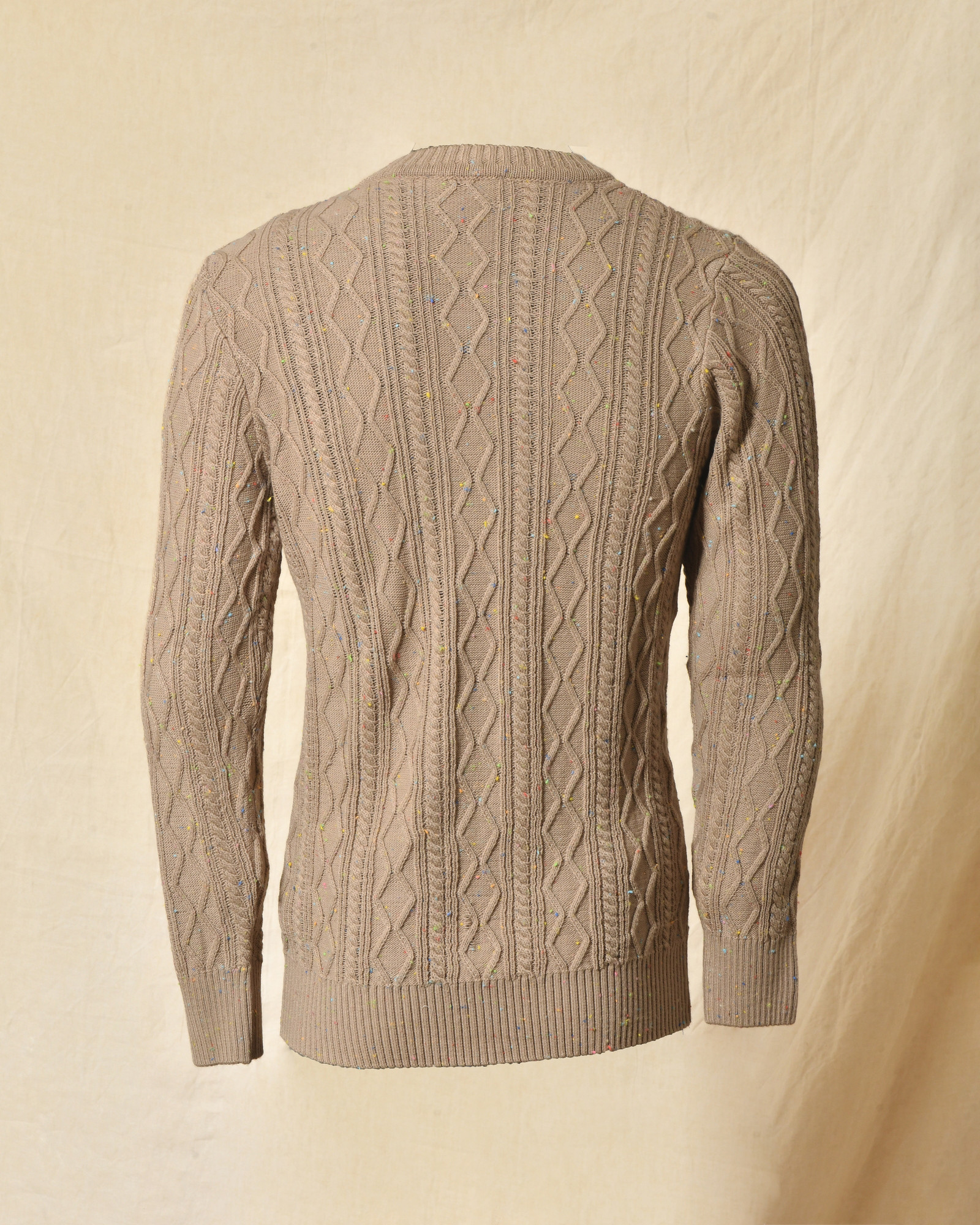 Pull en maille torsadée beige Daniele Alessandrini