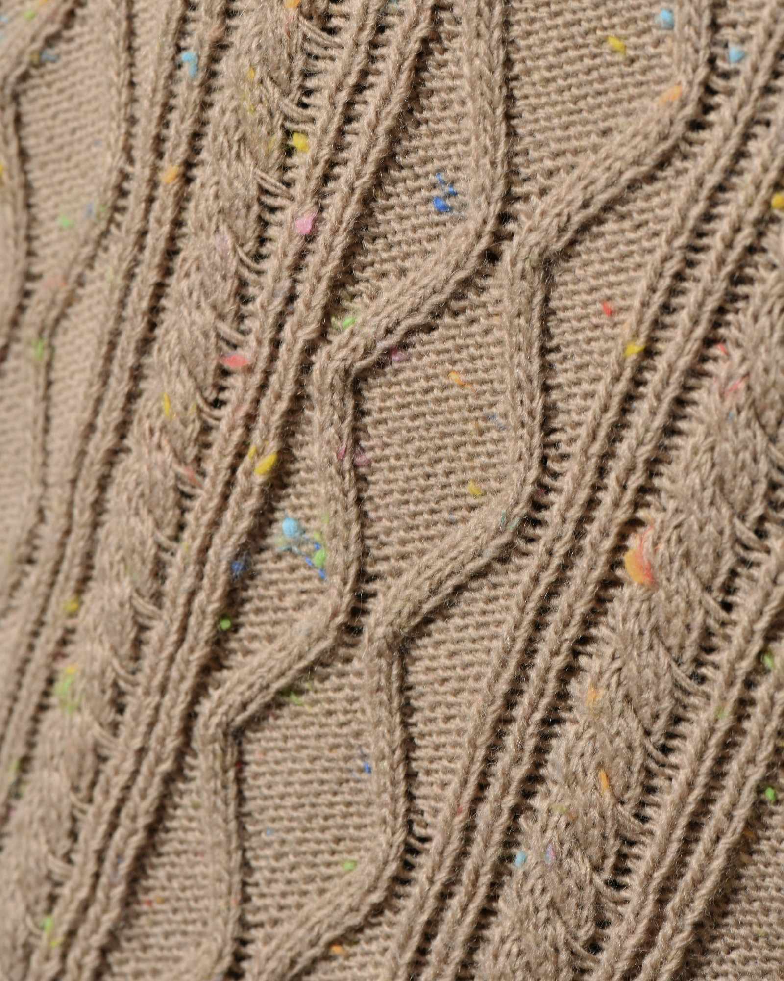 Pull en maille torsadée beige Daniele Alessandrini