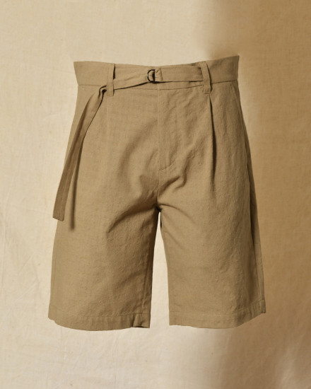 Bermuda à ceinture beige Ixos