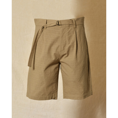 Bermuda à ceinture beige Ixos