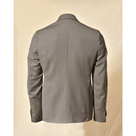 Costume en laine taupe Daniele Alessandrini
