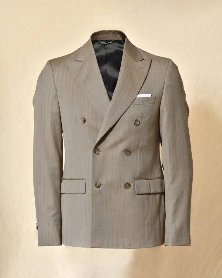Costume en laine taupe Daniele Alessandrini