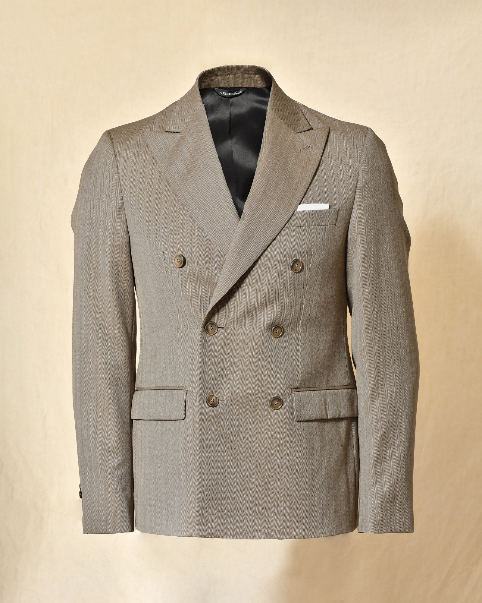 Costume en laine taupe Daniele Alessandrini