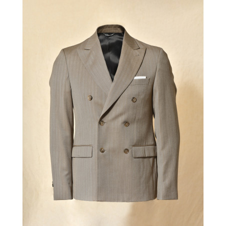 Costume en laine taupe Daniele Alessandrini