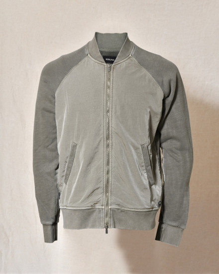 Veste de jogging bi-matière greige Keeling