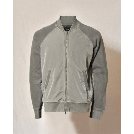 Veste de jogging bi-matière greige Keeling
