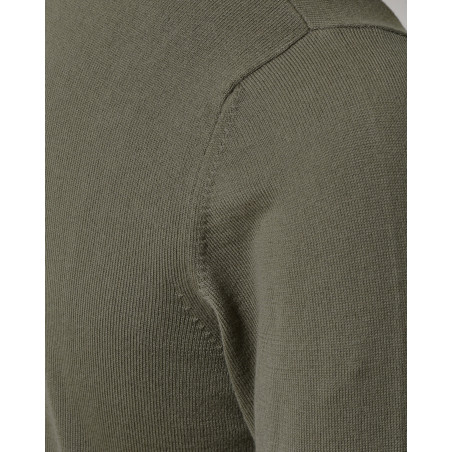 Pull kaki à col contrasté Bellwood