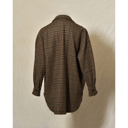 Surchemise en laine marron Diega