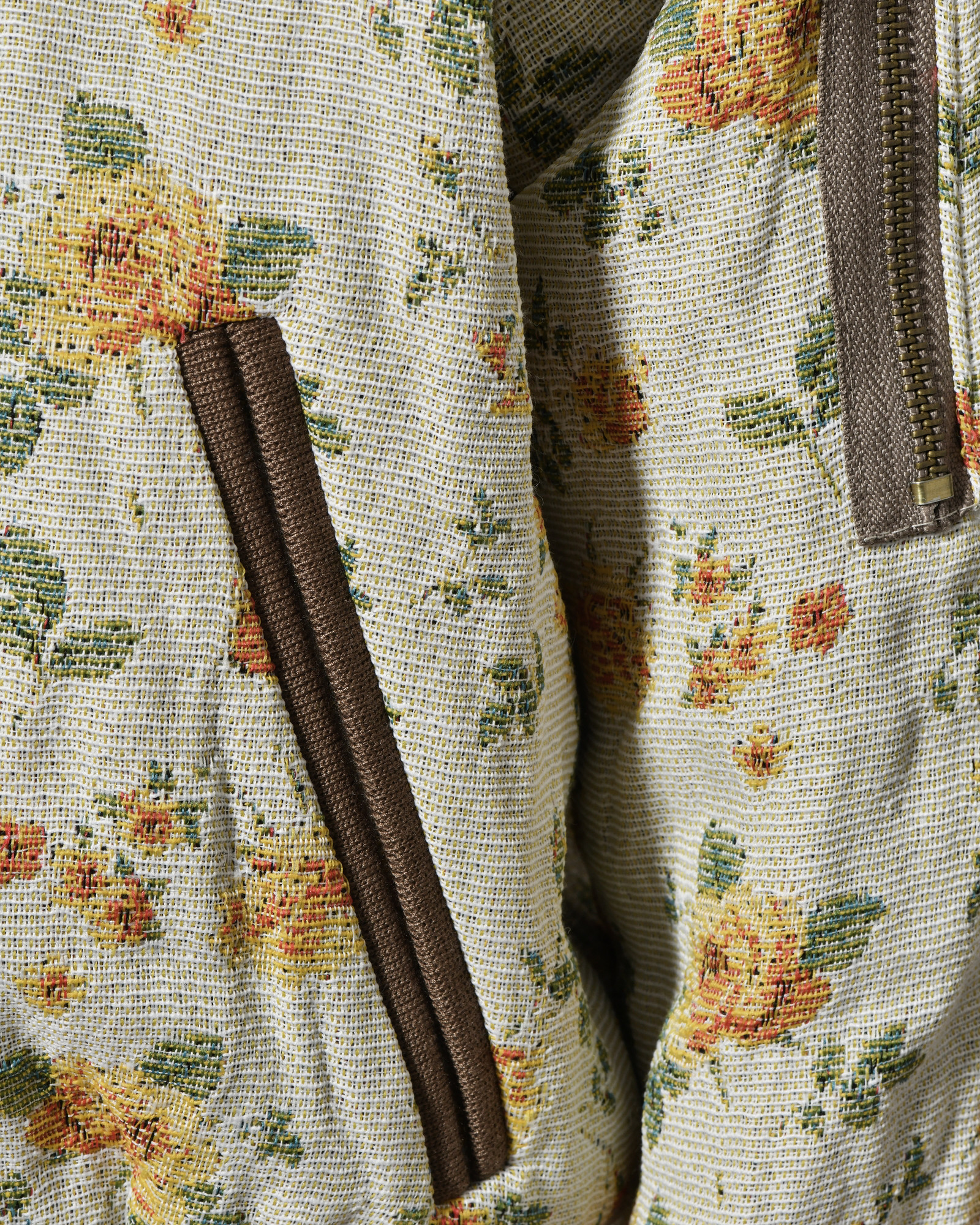 Blouson bomber écru à imprimé floral Front Street