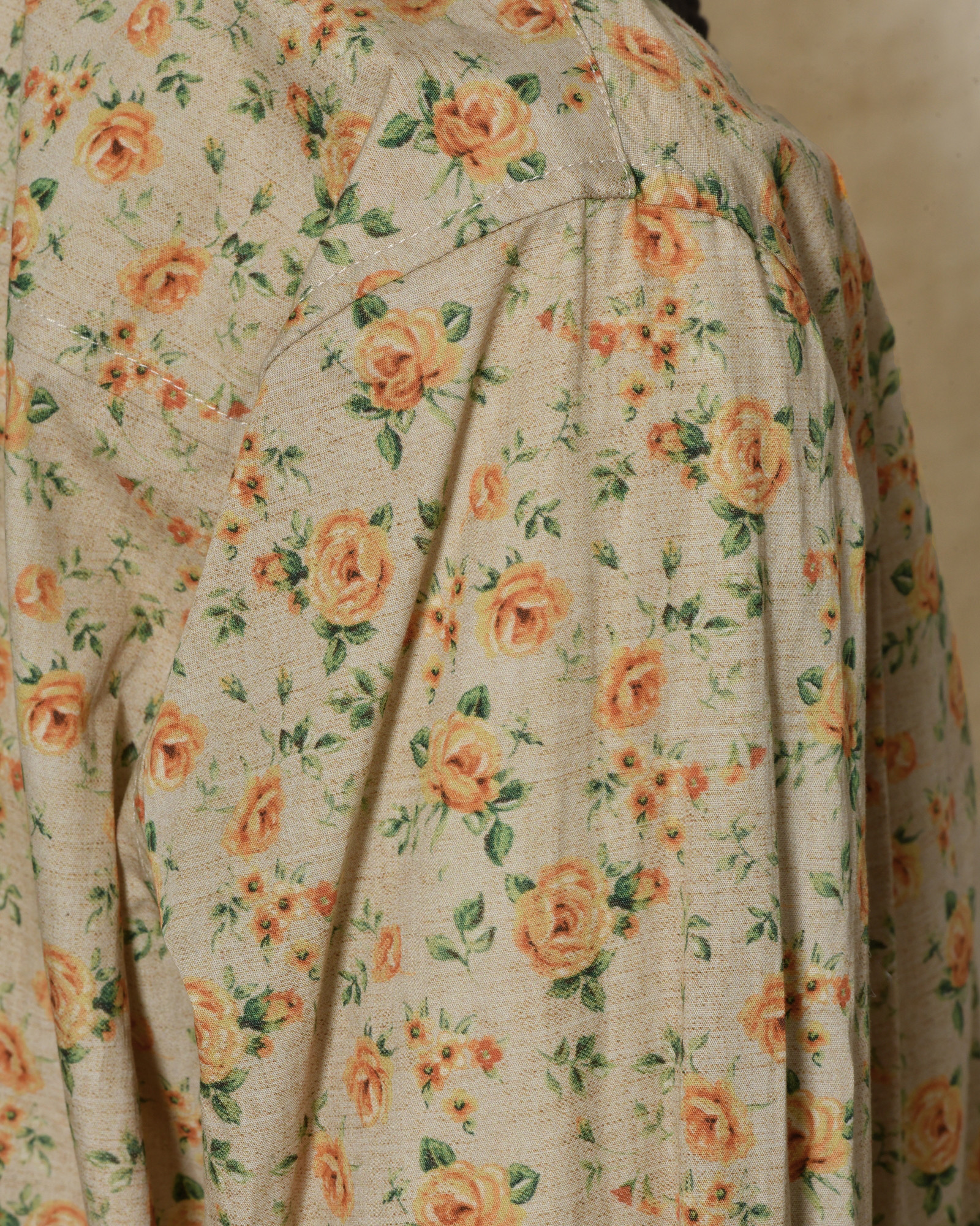 Chemise en coton beige à imprimé floral Front Street