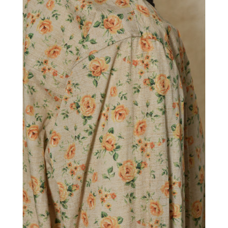 Chemise en coton beige à imprimé floral Front Street