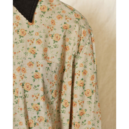 Chemise en coton beige à imprimé floral Front Street