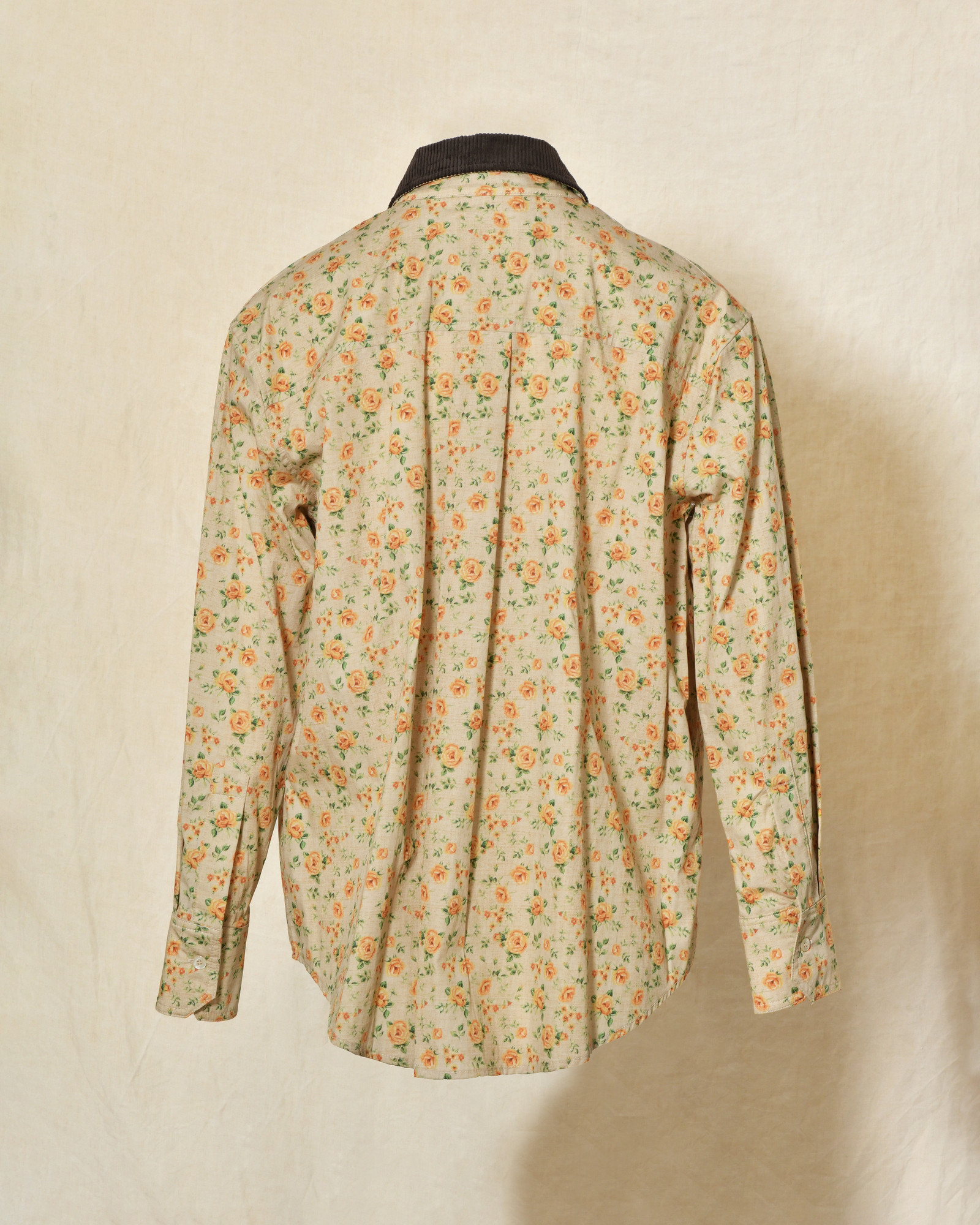 Chemise en coton beige à imprimé floral Front Street