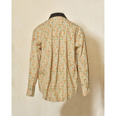 Chemise en coton beige à imprimé floral Front Street