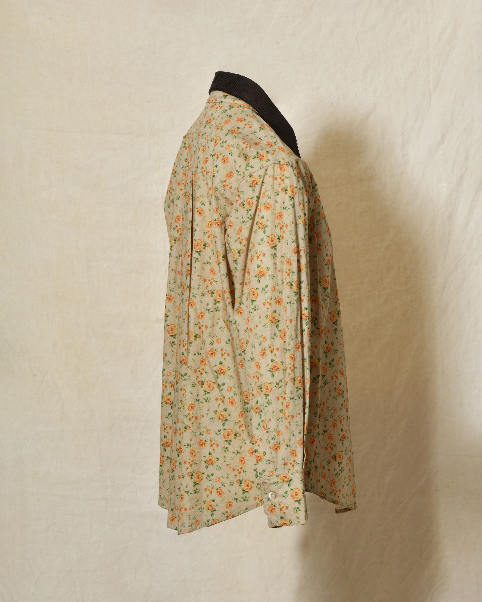 Chemise en coton beige à imprimé floral Front Street