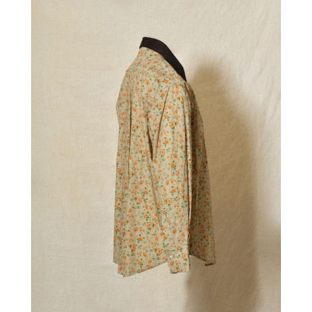 Chemise en coton beige à imprimé floral Front Street