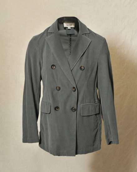 Veste en velours côtelé vert Diega