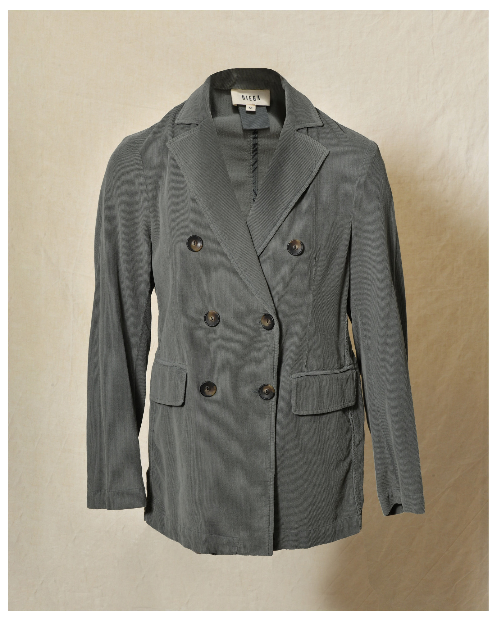 Veste en velours côtelé vert Diega
