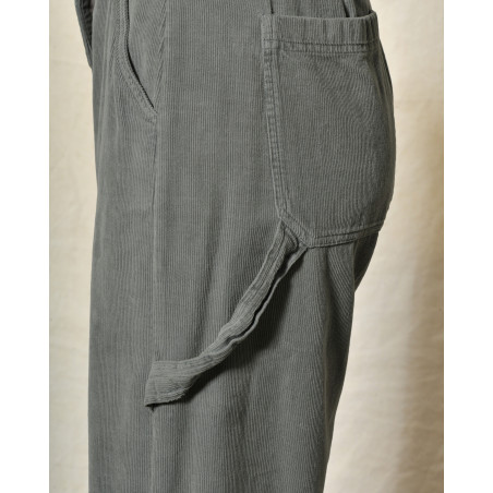 Pantalon en velours côtelé vert Diega