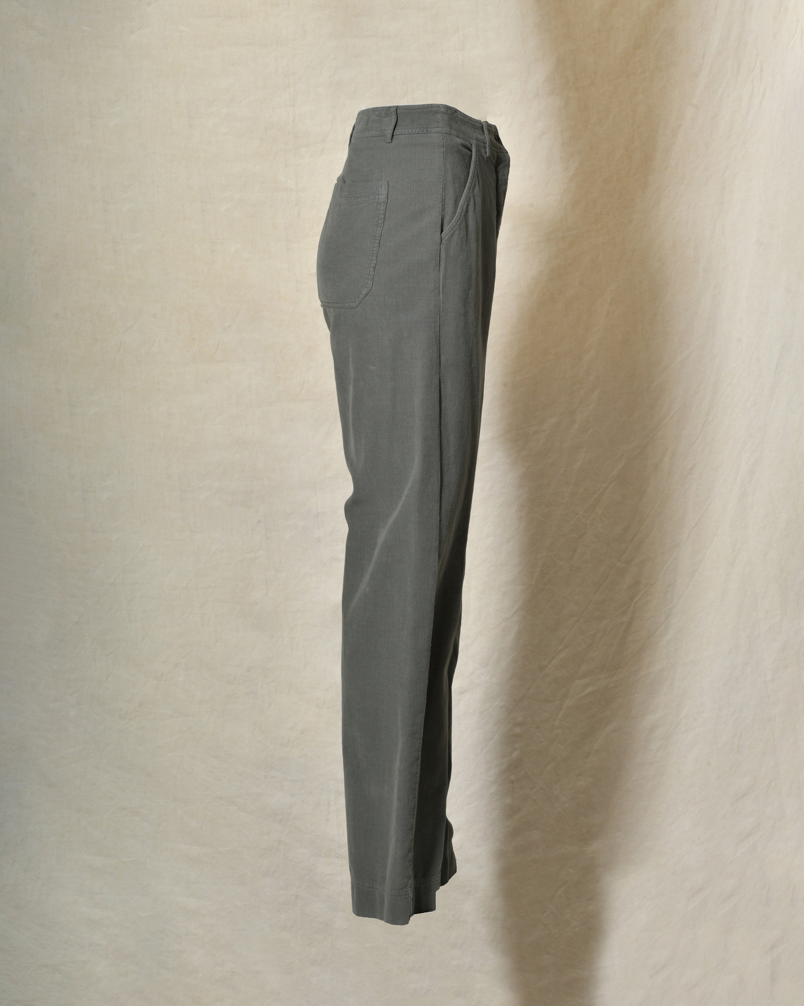Pantalon en velours côtelé vert Diega