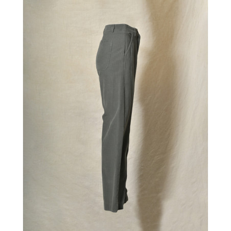 Pantalon en velours côtelé vert Diega
