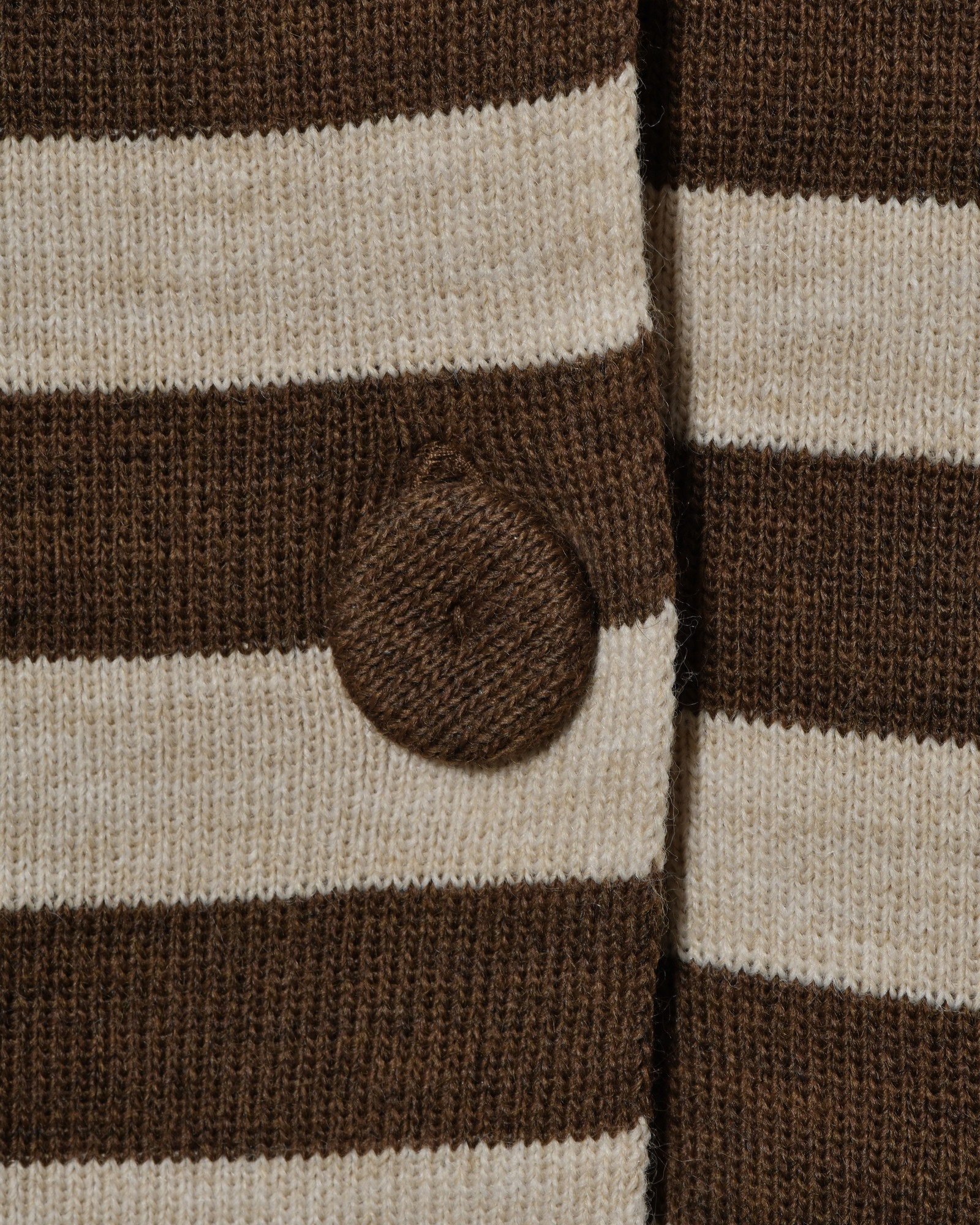 Cardigan en laine à rayures marron Front Street