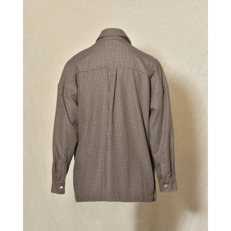 Chemise 2-en-1 à carreaux marron Front Street