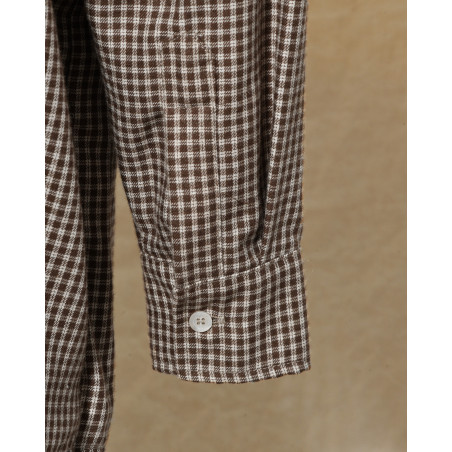 Chemise 2-en-1 à carreaux marron Front Street