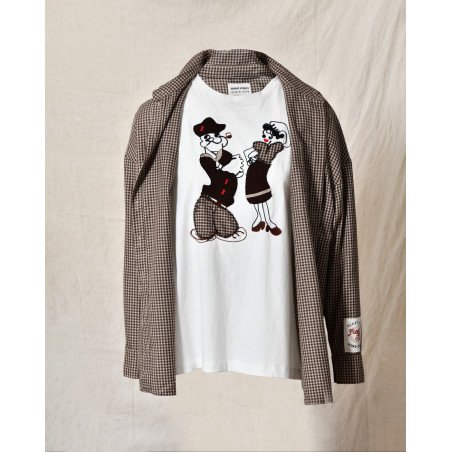 Chemise 2-en-1 à carreaux marron Front Street