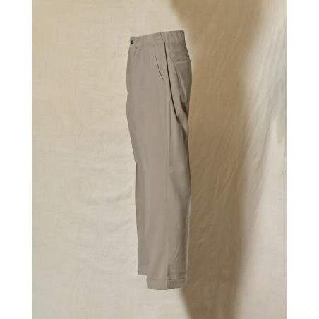 Pantalon à pinces taupe Over-D