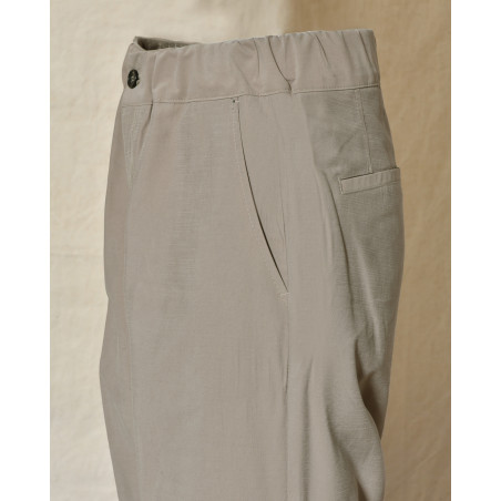 Pantalon à pinces taupe Over-D