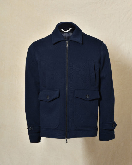 Veste zippée bleu marine Over-D