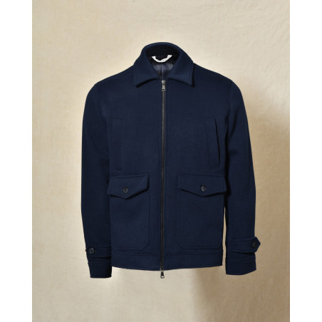 Veste zippée bleu marine Over-D