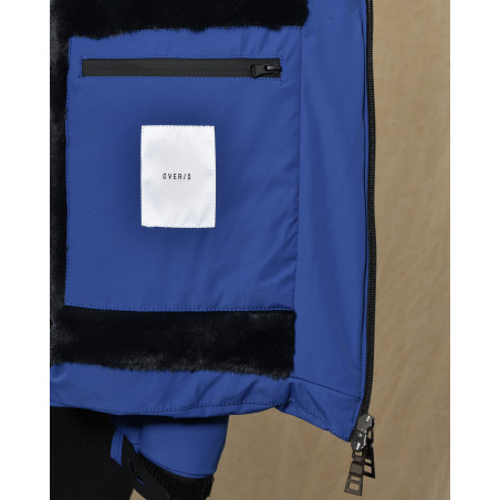 Veste technique bleue à capuche Over-D
