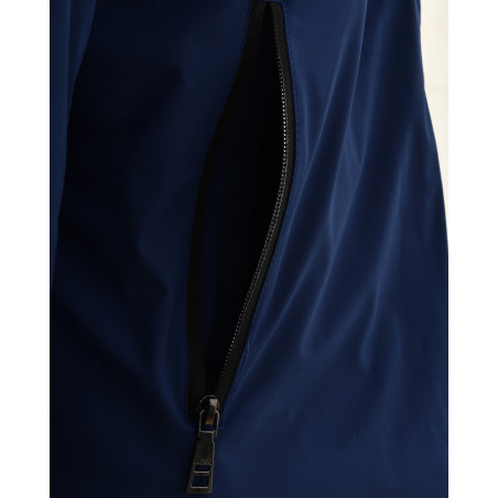 Veste technique bleue à capuche Over-D