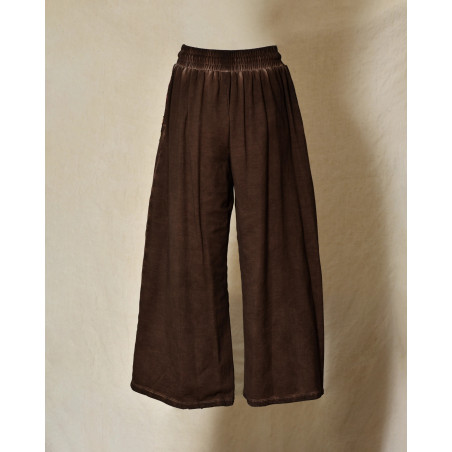 Pantalon de jogging marron à motifs floraux brodés Front Street