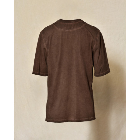 T-shirt marron à motifs floraux brodés Front Street