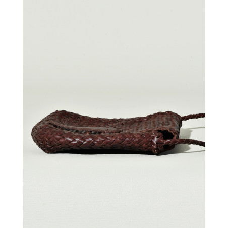 Sac en cuir tressé avec fermeture à rabat Dragon Diffusion
