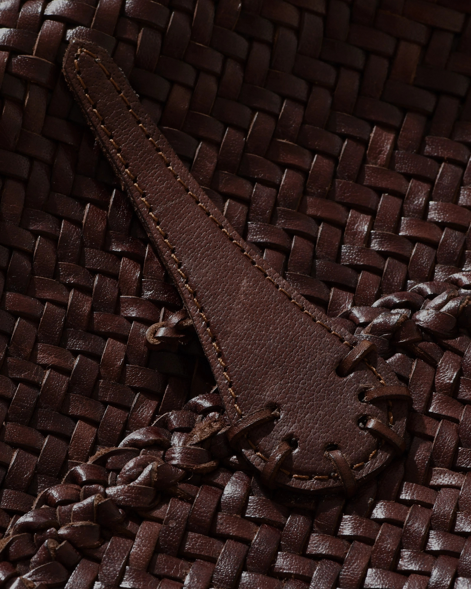 Sac en cuir tressé avec fermeture à rabat Dragon Diffusion