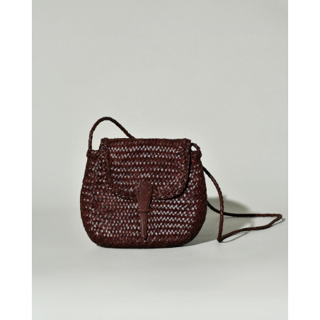 Sac en cuir tressé avec fermeture à rabat Dragon Diffusion