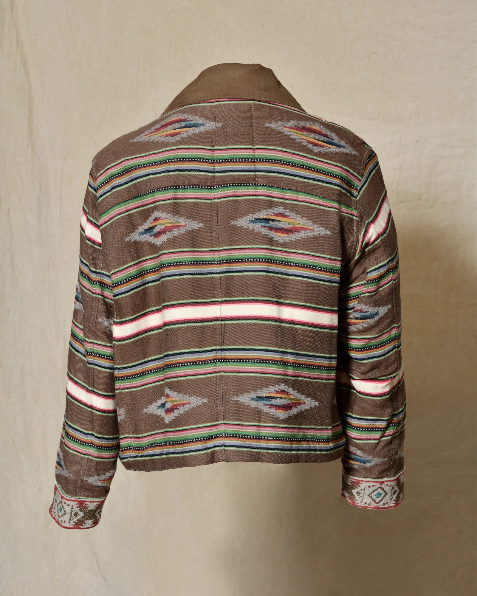 Blouson à motif ethnique multicolore et col contrastant Front Street