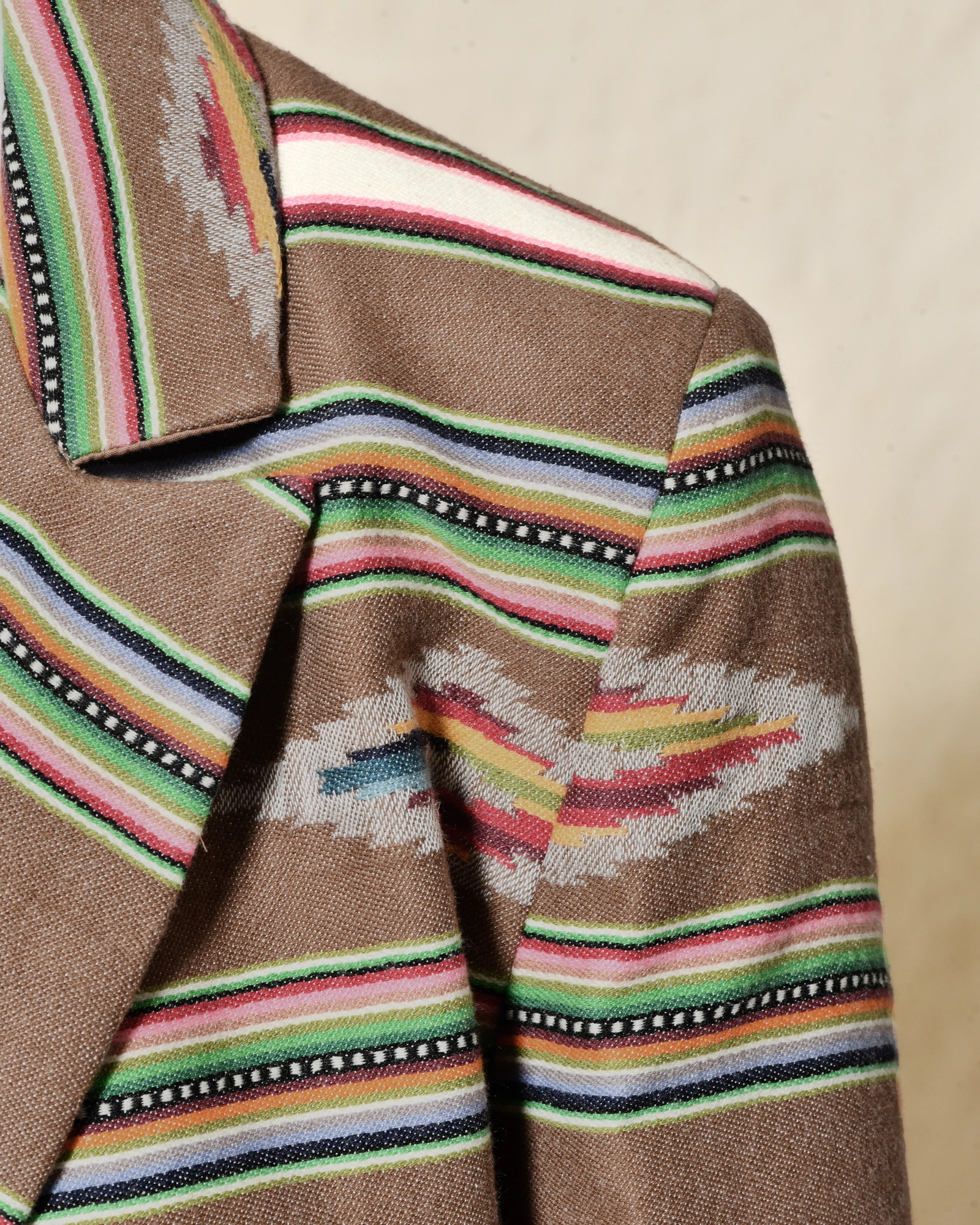 Veste blazer à motif ethnique multicolore Front Street