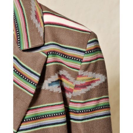 Veste blazer à motif ethnique multicolore Front Street